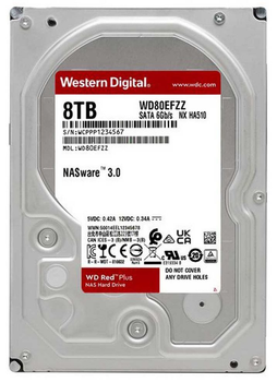 Жорсткий диск Western Digital Red Plus 8TB 5640rpm 128МB 3.5 SATA III (WD80EFZZ)