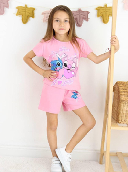 Костюм (футболка, шорти) Ліло та Стітч ( Lilo & Stitch ) 134/140 см Рожевий LILO300525