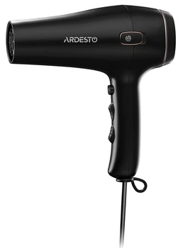 Фен Ardesto HD-Y210, 1750-2100Вт, 2 швидкості, 3темп.режими, авто.змотування шнура, чорний (HD-Y210)