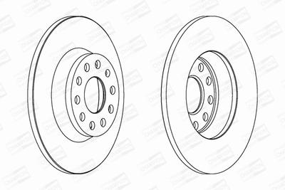 Диск тормозной SKODA SUPERB, SEAT ALHAMBRA, AUDI Q3, CHAMPION (562258CH)