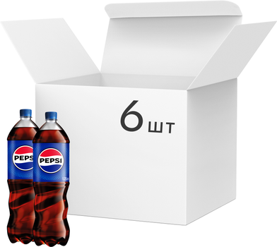 Упаковка сильногазованого напою Pepsi Cola 1.25 л х 6 шт (4823063129329)