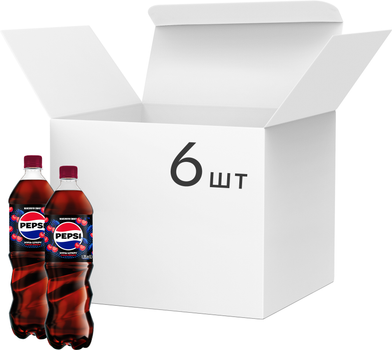 Упаковка сильногазованого напою Pepsi Zero Cherry 1.25 л х 6 шт (4823063129459)