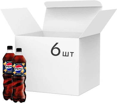 Упаковка сильногазованого напою Pepsi Zero Mango 1.25 л х 6 шт (4823063129411)