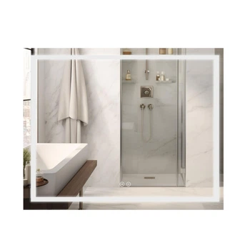 Дзеркало Qtap Mideya (DC-F614) 1000х800 з LED-підсвічуванням Touch, з антизапотіванням, з годинником, димером, рег. яскравості