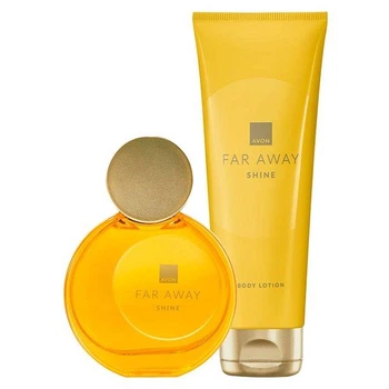 Женский парфюмированный набор 2-в-1 Avon Far Away Shine: Парфюмированная вода Far Away Shine для Нее 50 мл + Лосьон для тела Far Away Shine 125 мл