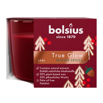 Свеча ароматическая в стекле специи Bolsius 9 см 24 часа sn63-01Б (0499 WSS)