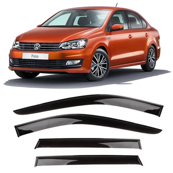 Дефлектори вікон вітровики Volkswagen Polo Седан 2009- AV-Tuning