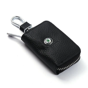 Чохол для ключів з карабіном Skoda (Шкіра) 2869