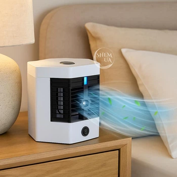 Кондиціонер портативний автономний Arctic Air, персональний USB охолоджувач і зволожувач повітря, компактний безшумний охолоджувач для дому, офісу, дачі, міні-кондиціонер з розпиленням для сну, роботи, дитячої кімнати, A55-R