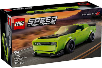 Zestaw klocków LEGO Speed Champions Samochód sportowy Dodge Challenger SRT Hellcat 390 elementów 77237 (5702017816043)