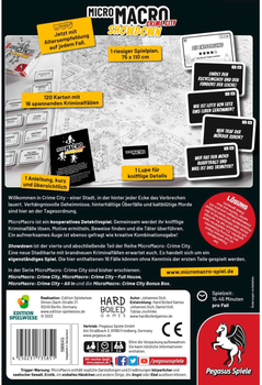 Детективна настільна гра Pegasus MicroMacro Crime City 4 Розбірки (4250231735851)