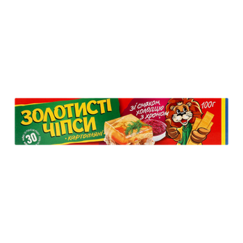 Чипсы Золотистые со Вкусом Холодца с Хреном 100g