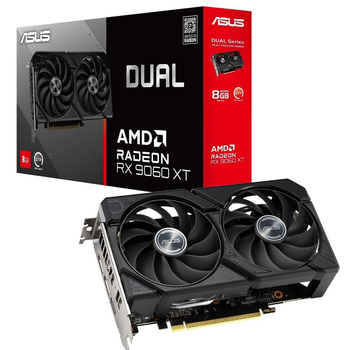Відеокарта AMD Radeon RX 9060 XT 8 GB GDDR6 Dual Asus (DUAL-RX9060XT-8G) ( Black )