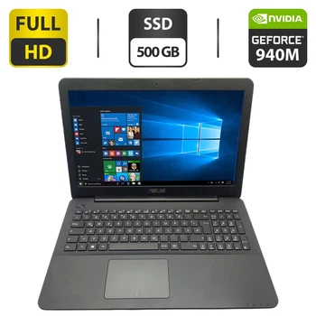 Ноутбук Asus X555 / 15.6" (1920x1080) TN / Intel Core i7-5500U (2 (4) ядра по 2.4 - 3.0 GHz) / 8 GB DDR3 / 500 GB SSD / nVidia GeForce 940M, 2 GB GDDR3, 64-bit / WebCam б/у