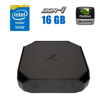 Неттоп HP Z2 Mini G3 USFF / Intel Xeon E3-1225 v5 (4 ядра по 3.3 - 3.7 GHz) / 16 GB DDR4 / 512 GB SSD M.2 / nVidia Quadro M620, 2 GB GDDR5, 128-bit / WiFi б/у