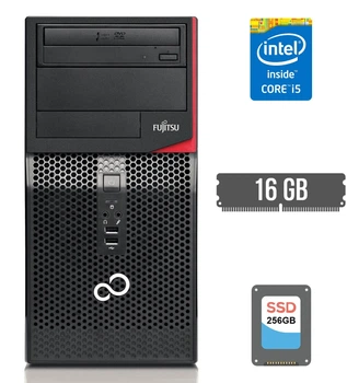 Компьютер Fujitsu Esprimo P420 E85 Tower / Intel Core i5-4460 (4 ядра по 3.2 - 3.4 GHz) / 16 GB DDR3 / 256 GB SSD / nVidia GeForce 210, 1 GB DDR3, 64-bit / DVD-RW б/у