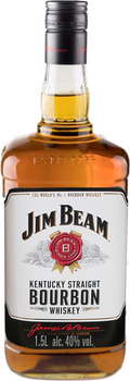 Віскі Jim Beam White 4 роки витримки 1.5 л 40% (5010196091268_080686000228)