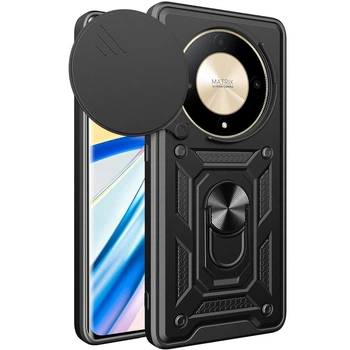 Чехол Fiji Camera Defence для Honor X9b бампер с защитой камеры и подставкой Black