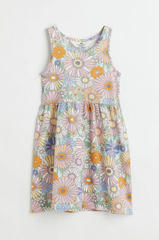 Трикотажное детское платье сарафан для девочки H&M 110/116 см (4-6Y)