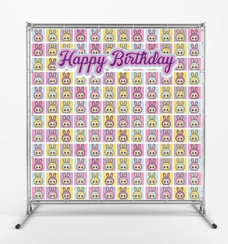 Баннер "Labubu. Лабубу. Happy Birthday" размер 2х2м. С люверсами.