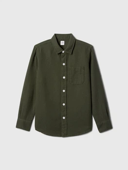 Рубашка для мальчиков GAP Kids XS, 4-5 лет, 102-114 см, Evergreen (Зеленая) 500125961472