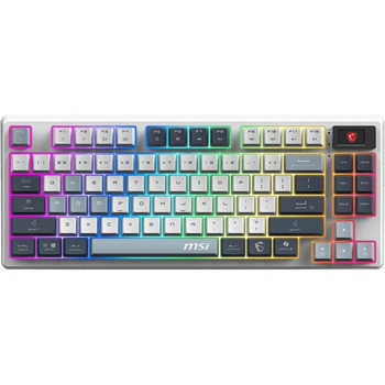 MSI Клавіатура механічна FORGE GK600 TKL W SKY UA 104key, механічний Linear, USB-A, Wireless, Bluetooth