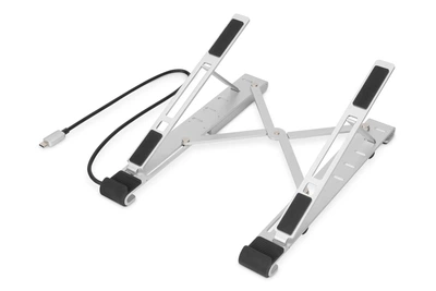 Digitus Підставка для ноутбука Variable Notebook Stand, до 17'', USB-C Dock 5-Port, сіра