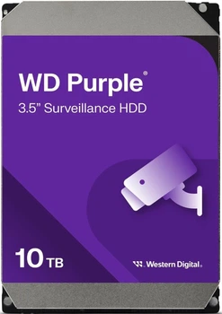 WD Жесткий диск 10TB 3.5" 7200 512MB SATA Purple Pro Surveillance