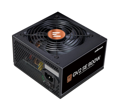 Zalman Блок питания GV2SE (800W) 88%, 80+ Bronze, 120мм, 1xMB 24pin(20+4), 1xCPU(4+4 pin + 8pin), 4xMolex, 8xSATA,