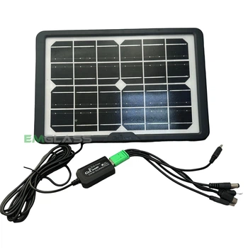 Переносна сонячна панель CCLamp CL-680 8W 5V 6V IP65 з набором перехідників для заряджання телефонів USB GS-7665