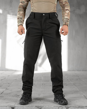 Тактичні штани Police Softshell Black з кишенями для поліції та тактики XL