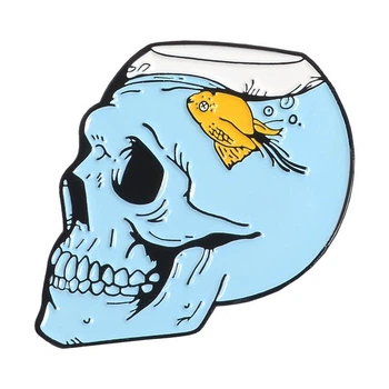 Значок, пін на одяг, рюкзак серія «Череп» PIN-0225