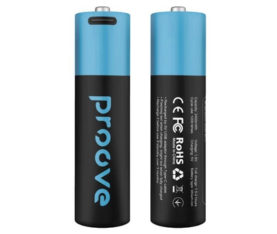Акумулятор Proove Compact Energy Li-ion 14500/AA/HR6 1,5V 2400mWh Type-C (2шт)