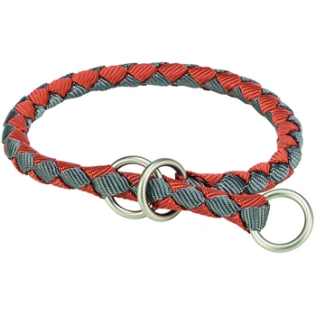 Нашийник Trixie Cavo для собак напівудавка XS–S 25–31 см діаметр 12 мм рижо-графітовий (4053032678217)