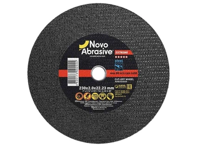 Диск вiдрiзний по металу NovoAbrasive 230мм х 2мм х 22,23мммм Extreme 41