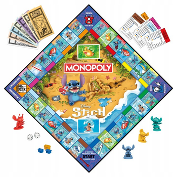 Gra planszowa Hasbro Monopoly Disney Stitch wersja polska G0388 (5010996325037)