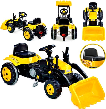 Traktor na pedaly Woopie Farmer MaxTrac Classic Lyzka-spychacz Zolty (5904326941540) (955555908158098) - Outlet