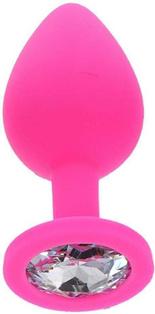 Анальная пробка Toy Joy Medium Diamond Booty Jewel 8х3.5 см Розовая (8713221831156)