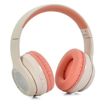Наушники HZ-BT623, Bluetooth 5.0, до 10 метров, ёмкость 400 мАч, 20-20 000 Гц, 32 Ом, бежевые