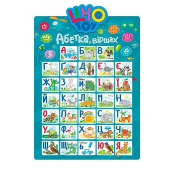 Плакат навчальний "Абетка" SK 0021 Укр Синій