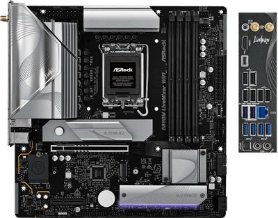 Материнська плата ASRock B860M LiveMixer Wi-Fi (s1851, Intel B860, PCI-Ex16) (90-MXBRT-A0UAYZ)