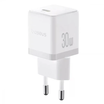 Сетевое зарядное устройство на 30W (Type-C) блок питания+кабель 1м Palm Fast Charger белый, Baseus (P10111605213-01)