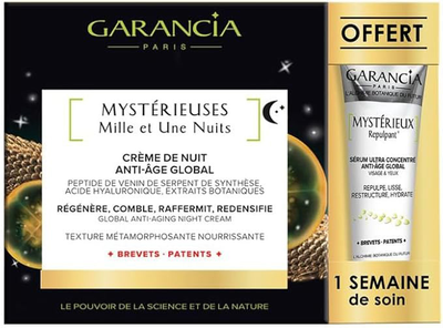 Zestaw do pielęgnacji twarzy Garancia Mysterious Mille et Une Nuits Krem Anti-Aging Night 30 ml + Serum Anti-Aging 5 ml (3700928802652)