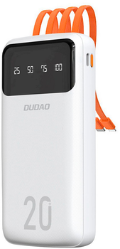 УМБ Dudao Power Bank K6 Pro + 20000 mAh White (6973687243432)
