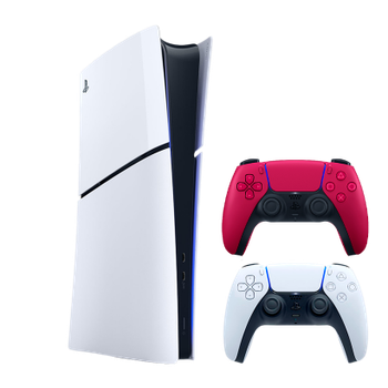 Набір Консоль Sony PlayStation 5 Slim Digital Edition 1TB White + Геймпад Бездротовий DualSense Cosmic Red