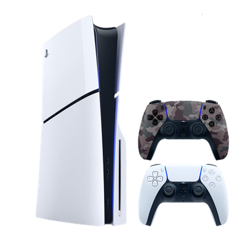 Набор Консоль Sony PlayStation 5 Slim Blu-ray 1TB White + Геймпад Беспроводной DualSense Grey Camouflage