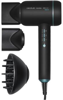 Suszarka do włosów Cecotec IoniCare 6000 RockStar Ice czarno-niebieska (8435484042277)