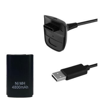 Аккумулятор RMC Xbox 360 Play And Charge Kit + Кабель USB Black