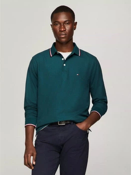 Поло довге чоловіче Tommy Hilfiger 667291705 2XL Зелене (1159835910)