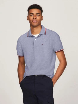 Поло довге чоловіче Tommy Hilfiger 581698170 S Блакитне (1159835891)